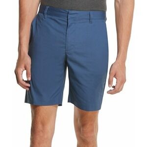 DKNY Denim Flat Front  Navy Blue Shorts Sizes W 38- L9 Stretch Straight